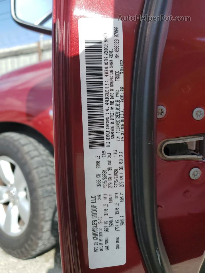 2014 Ram 1500 St Red vin: 1C6RR6KT2ES101616