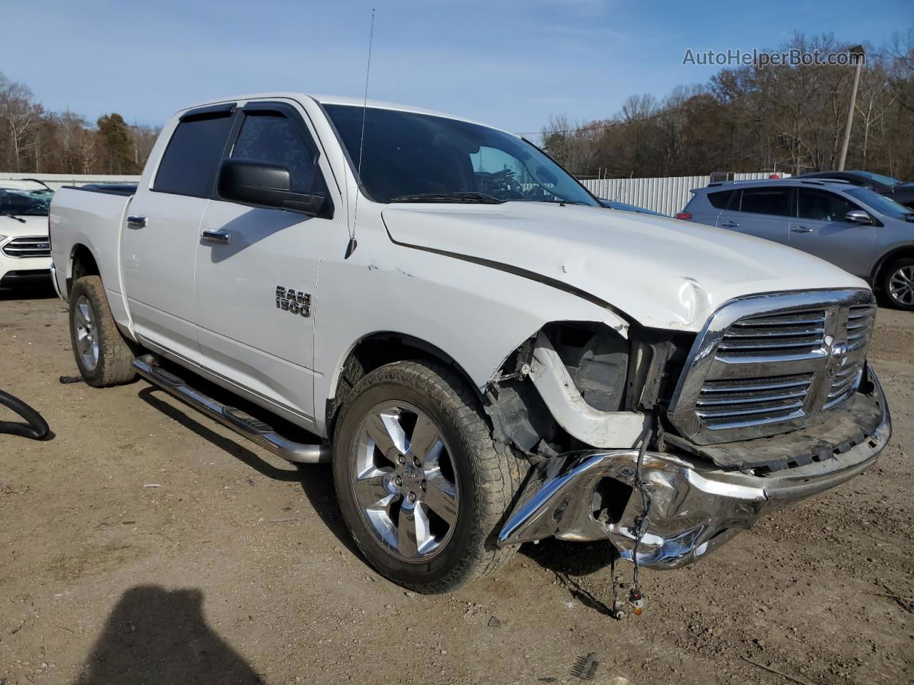 2014 Ram 1500 Slt White vin: 1C6RR6LG0ES345167