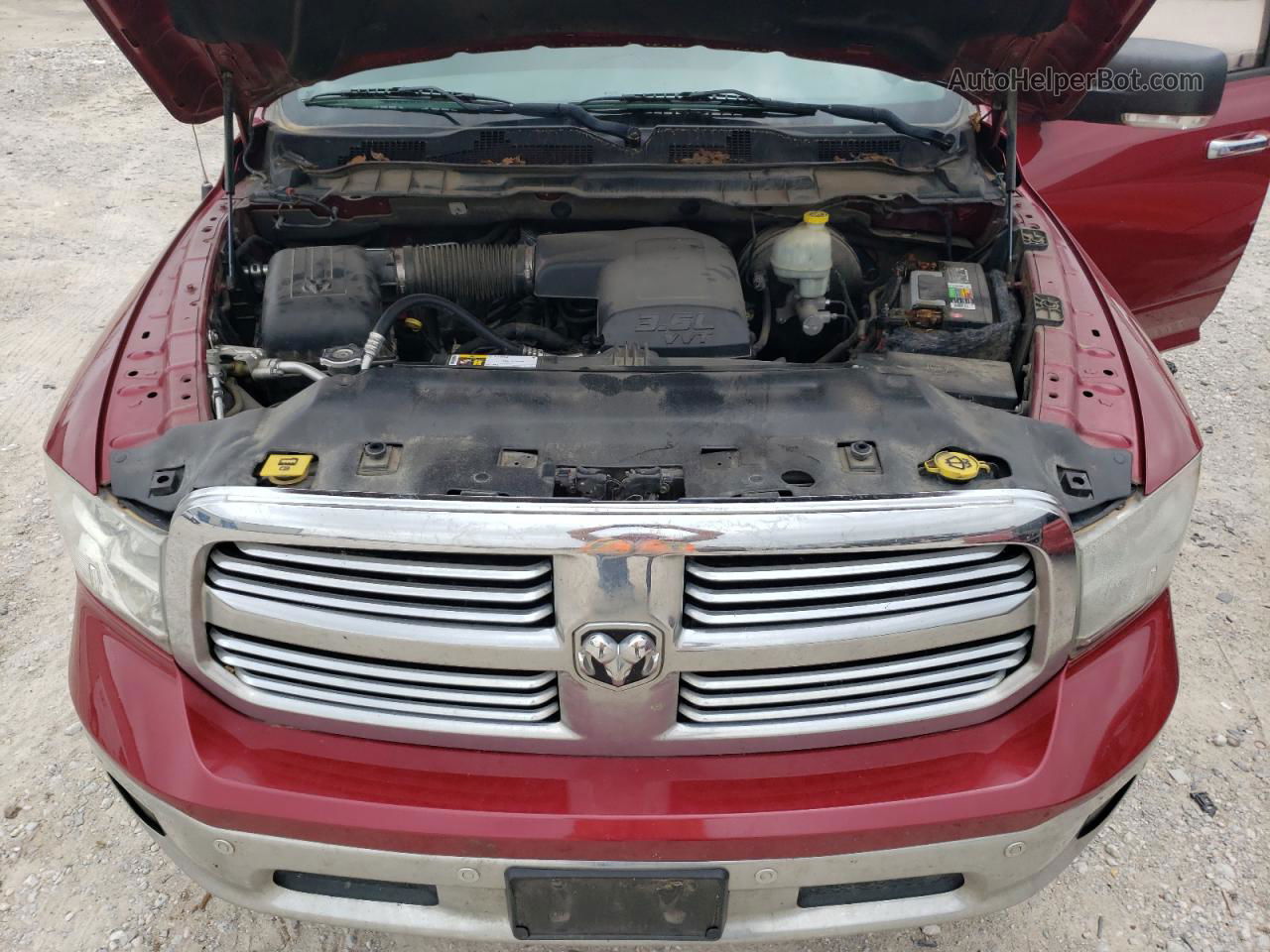 2015 Ram 1500 Slt Red vin: 1C6RR6LG1FS634673