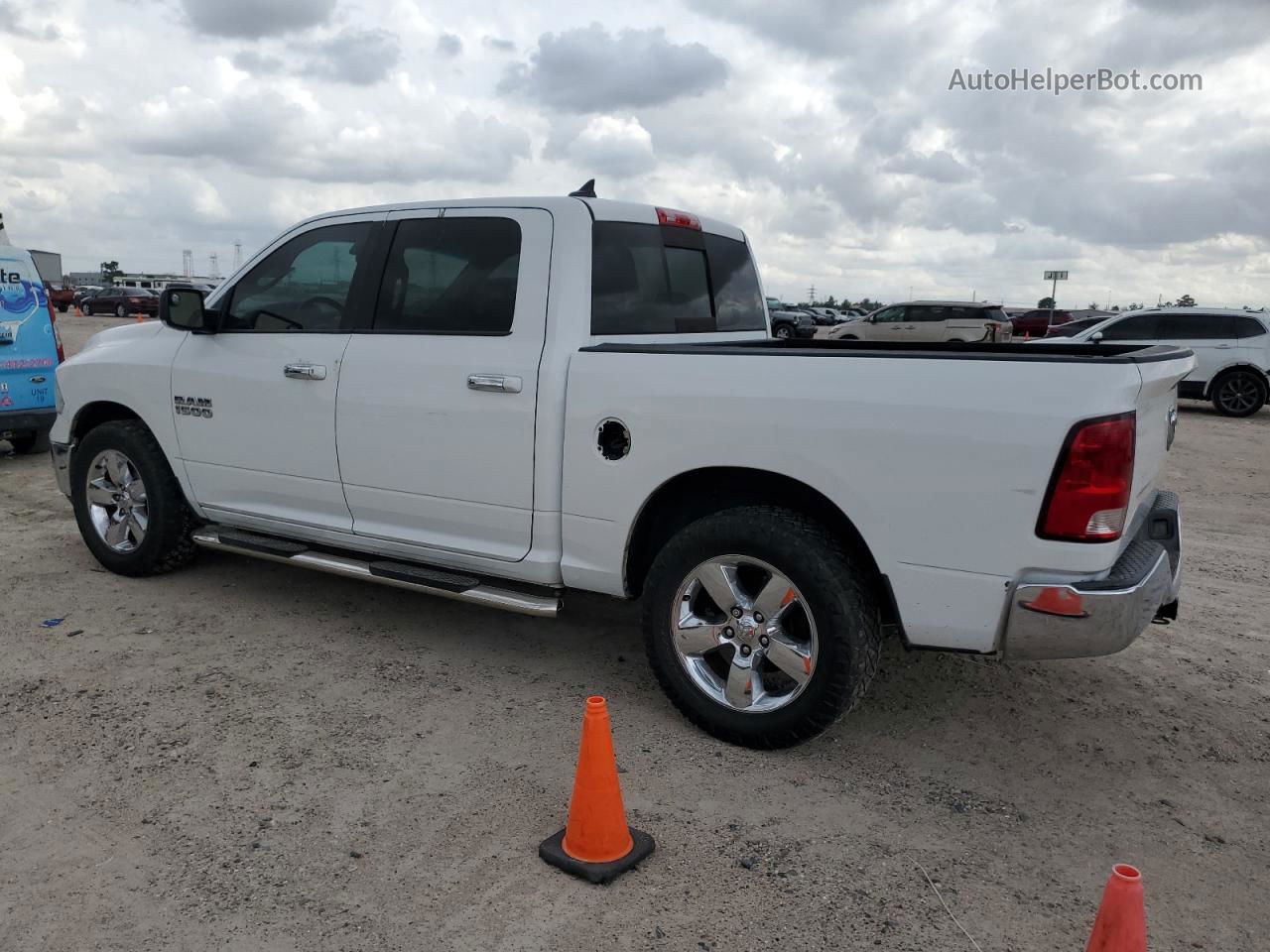 2014 Ram 1500 Slt White vin: 1C6RR6LG3ES101643