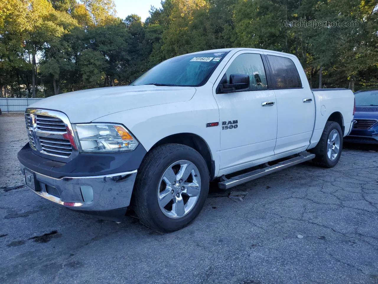 2015 Ram 1500 Slt White vin: 1C6RR6LM0FS581390