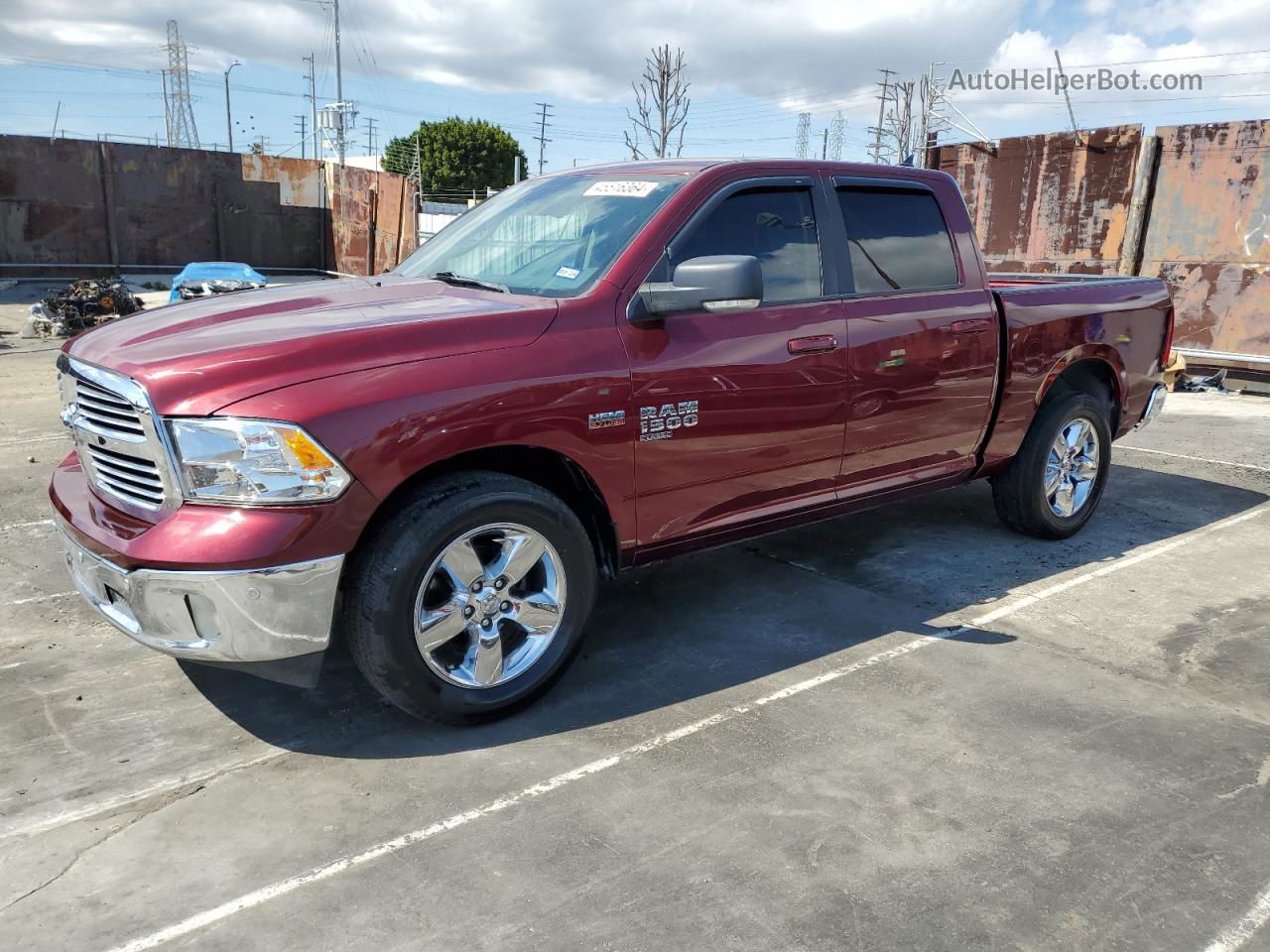 2019 Ram 1500 Classic Slt Бордовый vin: 1C6RR6LT2KS539448