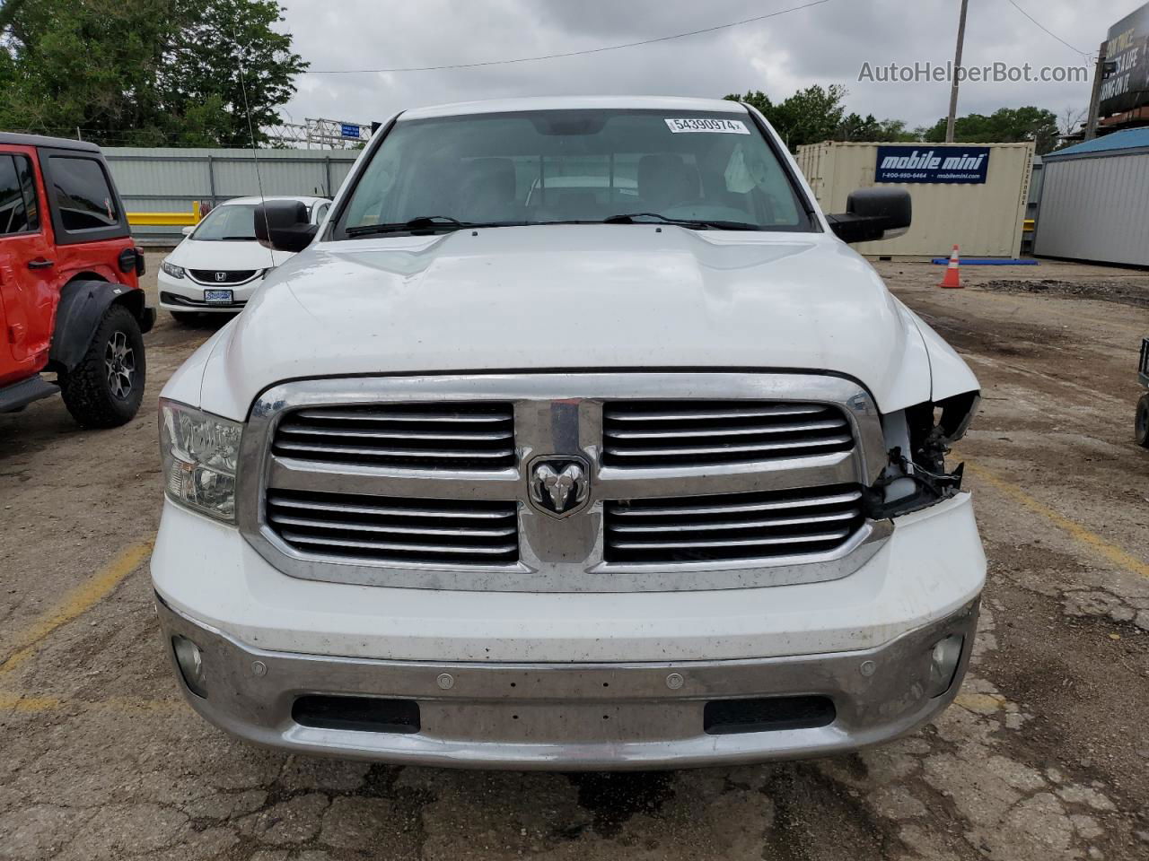 2014 Ram 1500 Slt White vin: 1C6RR6LT6ES345462