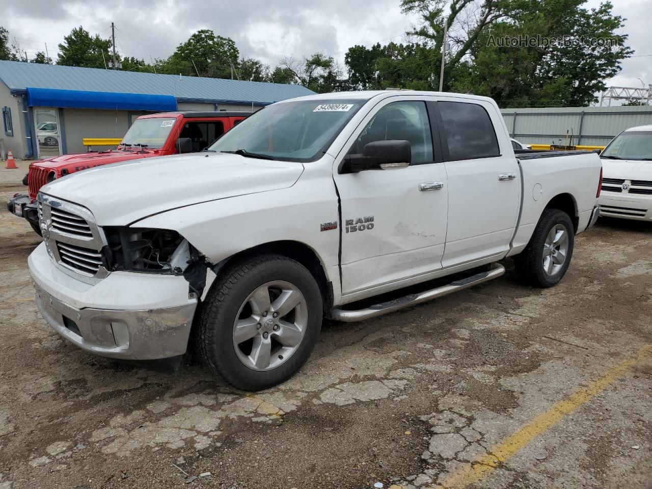 2014 Ram 1500 Slt White vin: 1C6RR6LT6ES345462