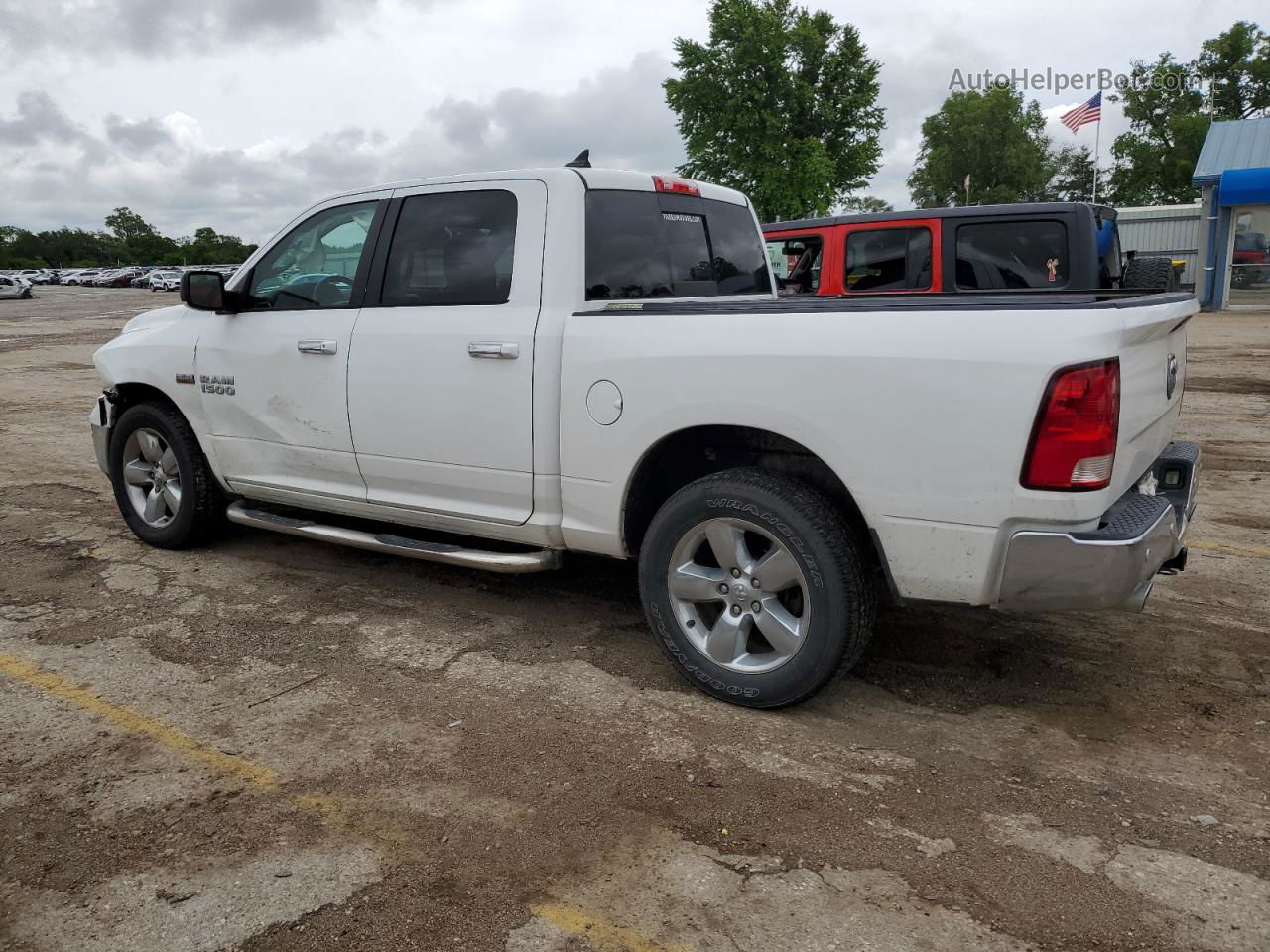 2014 Ram 1500 Slt White vin: 1C6RR6LT6ES345462