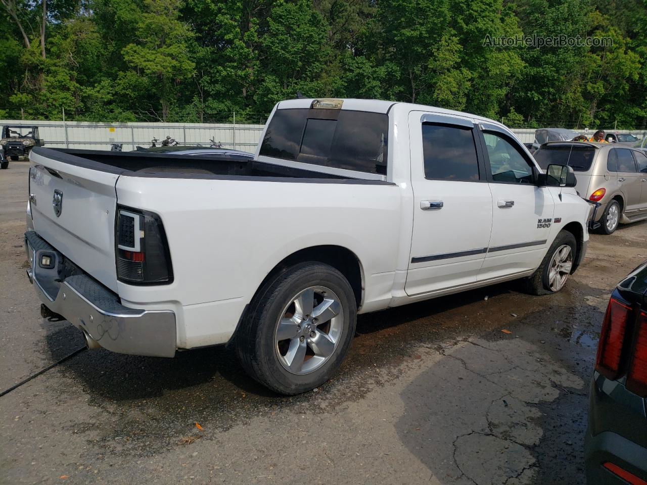 2014 Ram 1500 Slt White vin: 1C6RR6LT7ES326466