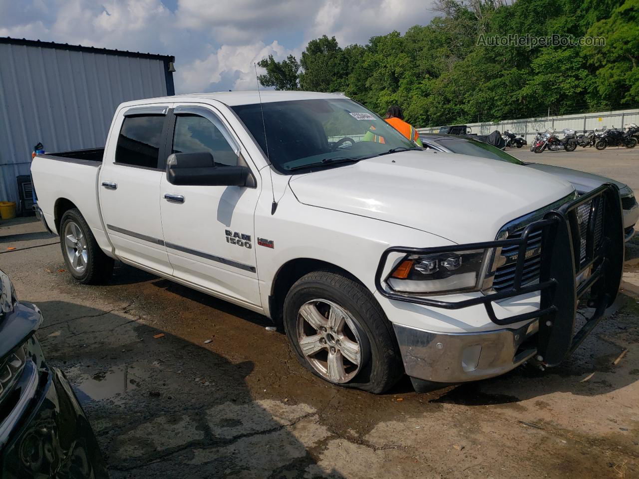 2014 Ram 1500 Slt White vin: 1C6RR6LT7ES326466