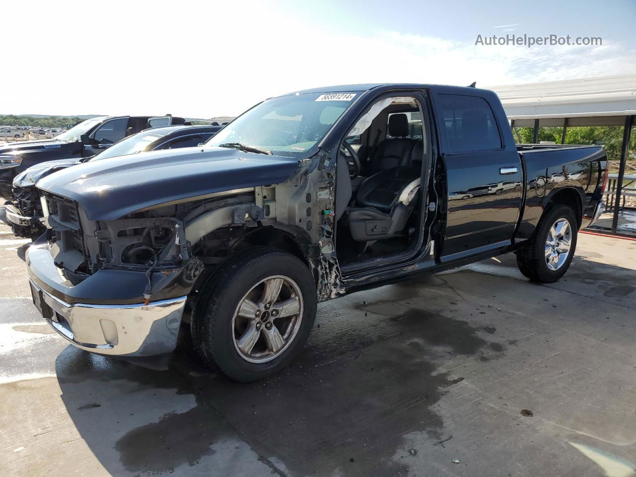 2014 Ram 1500 Slt Black vin: 1C6RR6LT8ES307229