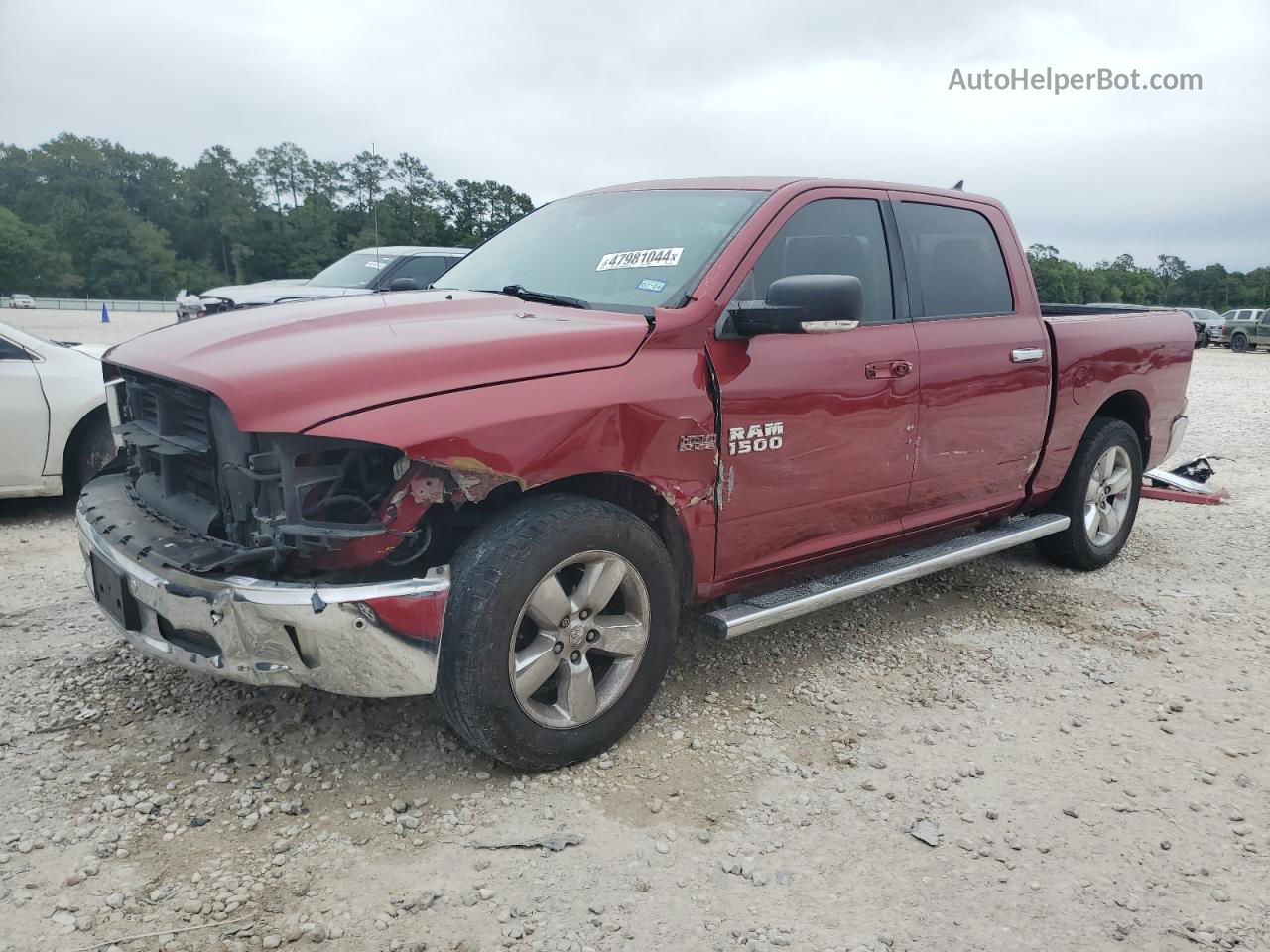 2015 Ram 1500 Slt Red vin: 1C6RR6LT9FS634398