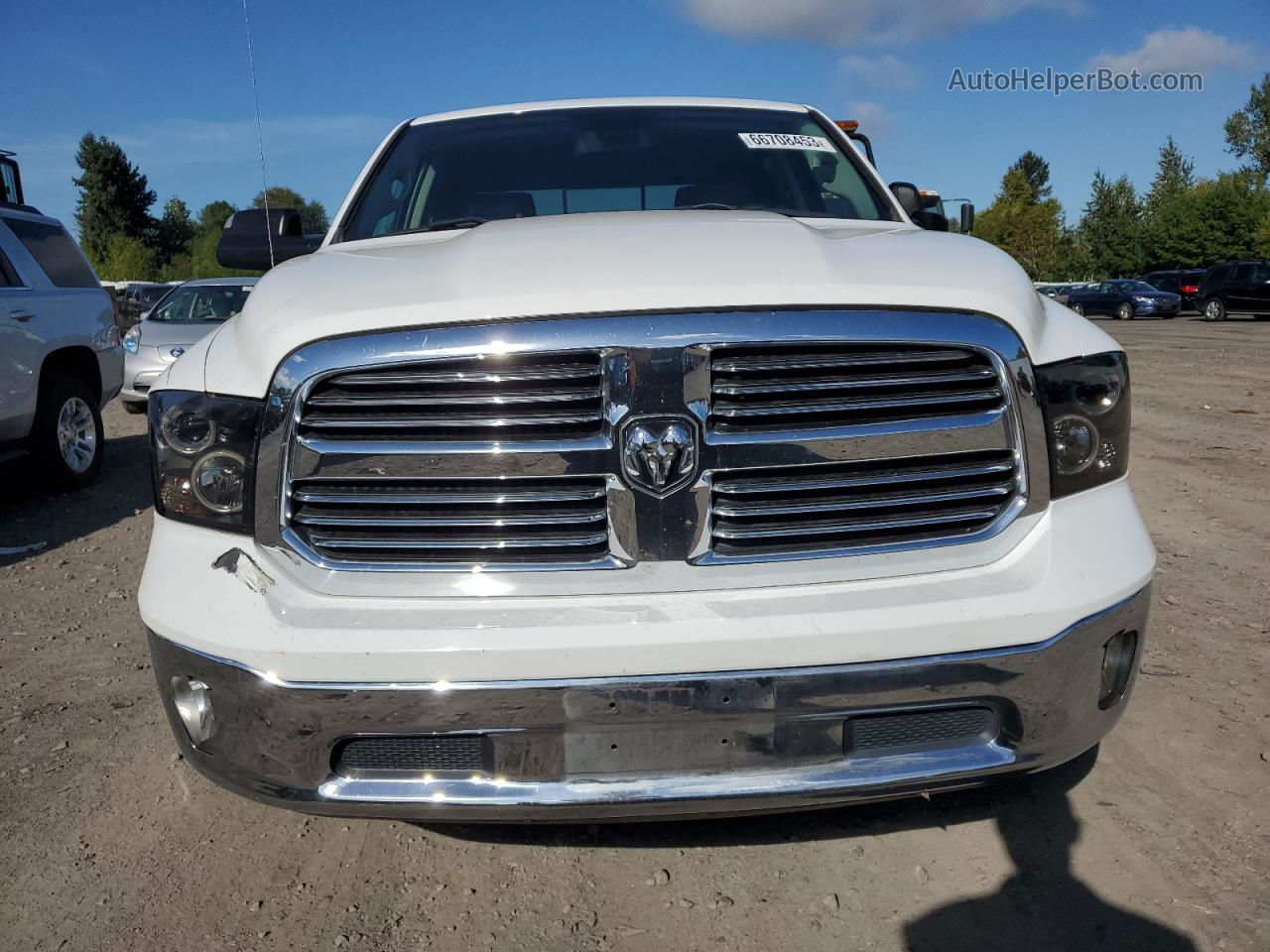 2014 Ram 1500 Slt White vin: 1C6RR6LTXES345478