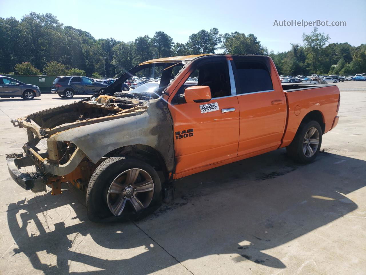 2015 Ram 1500 Sport Orange vin: 1C6RR6MTXFS701332