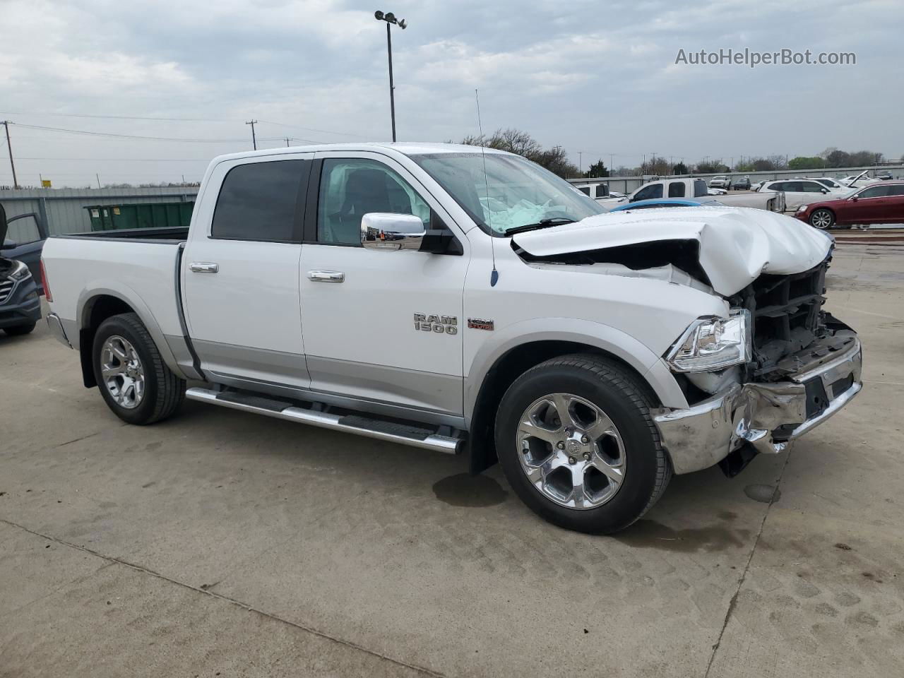 2014 Ram 1500 Laramie Белый vin: 1C6RR6NT1ES149281