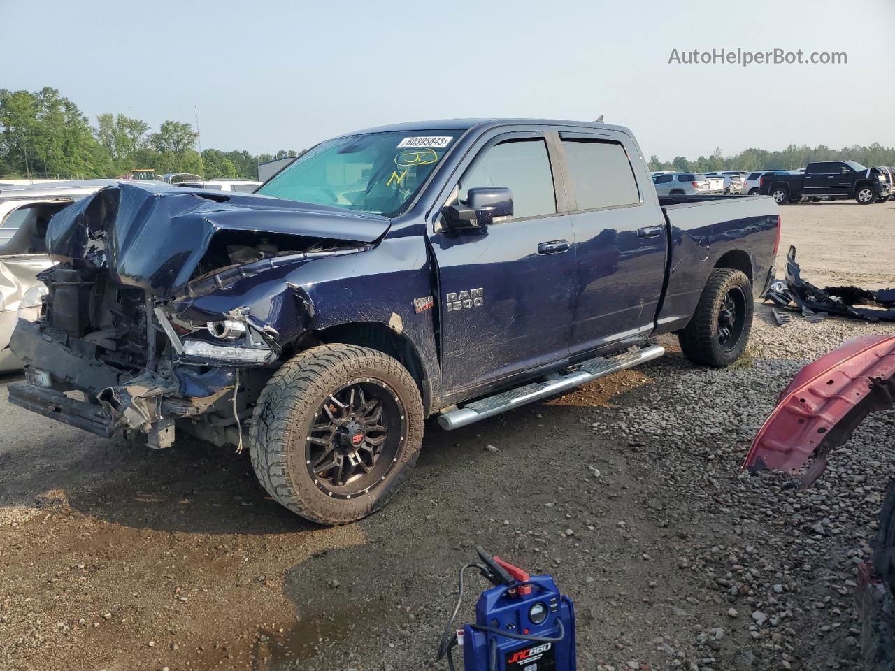 2014 Ram 1500 Sport Синий vin: 1C6RR6UT2ES185031