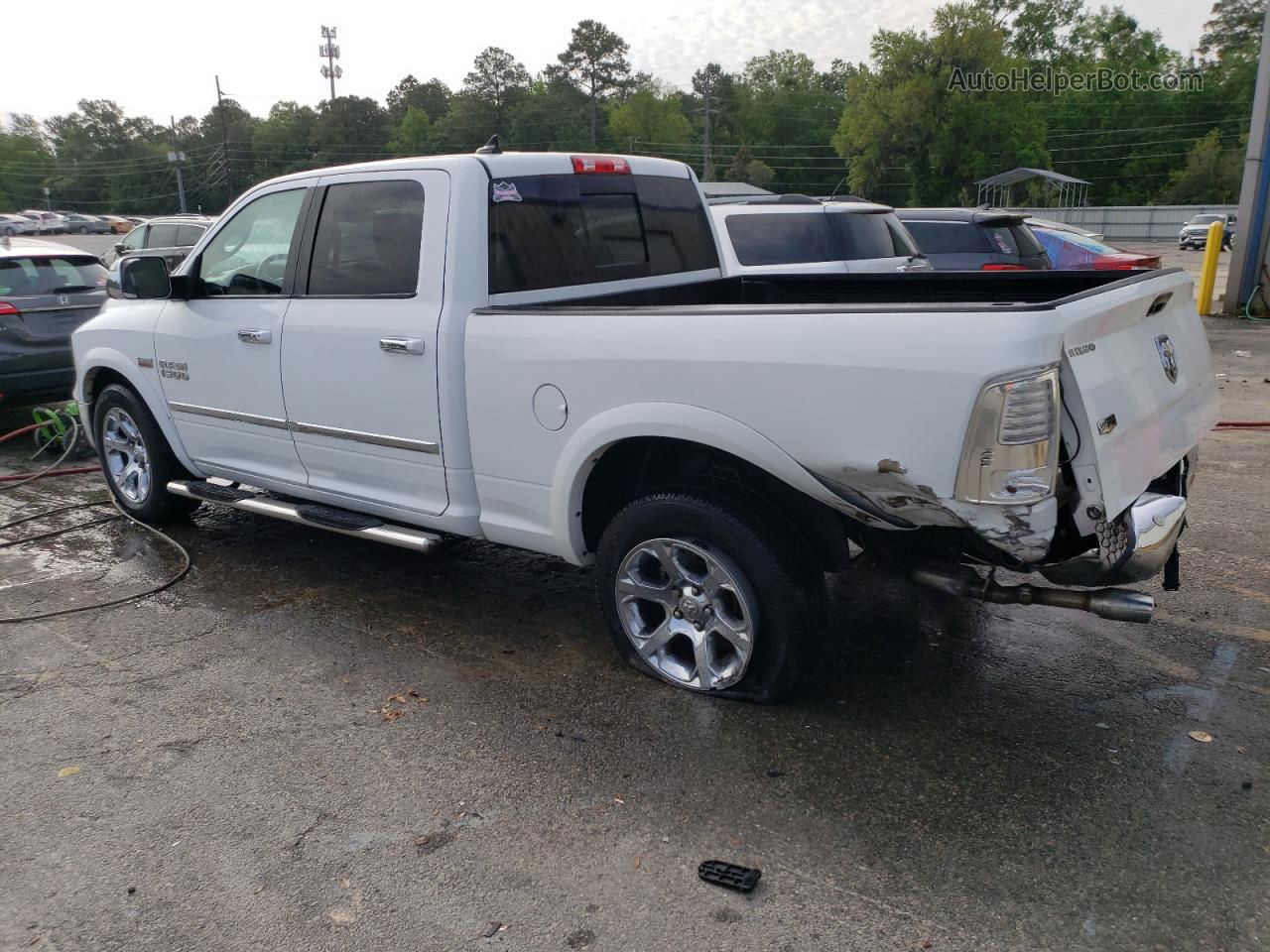 2014 Ram 1500 Laramie White vin: 1C6RR6VT0ES221717