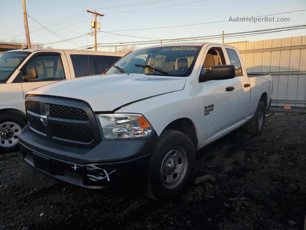 2019 Ram 1500 Classic Tradesman White vin: 1C6RR7FG1KS678894