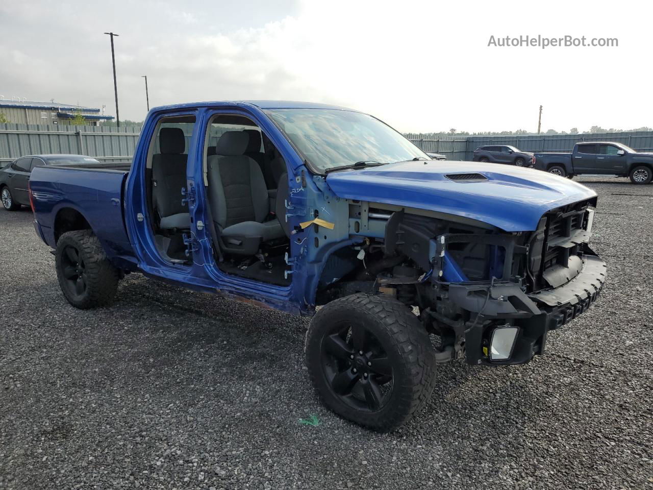 2019 Ram 1500 Classic Tradesman Синий vin: 1C6RR7FG2KS711093