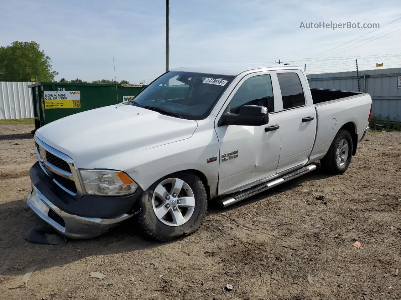 2015 Ram 1500 St White vin: 1C6RR7FT1FS688702