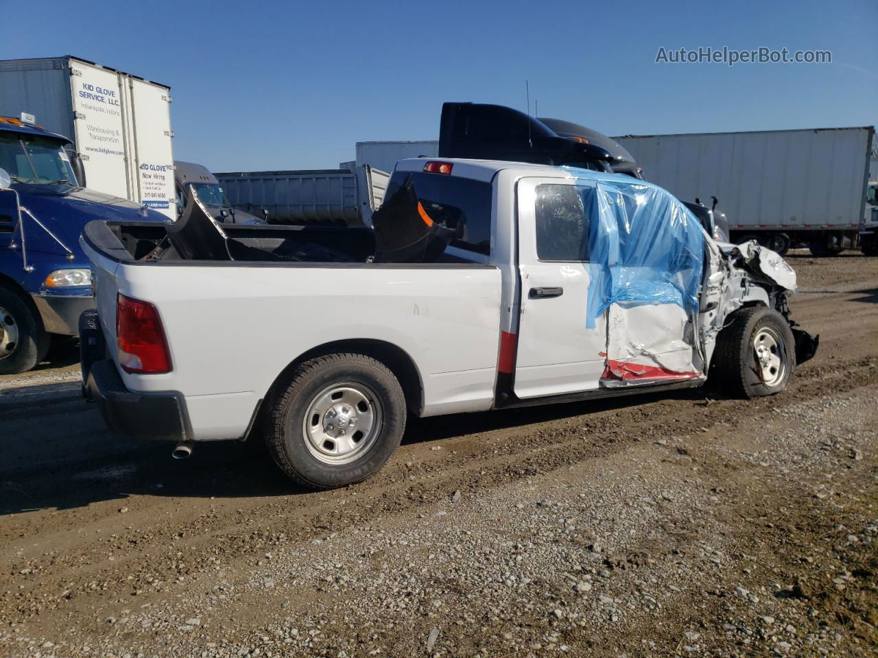 2022 Ram 1500 Classic Tradesman White vin: 1C6RR7FT6NS156215