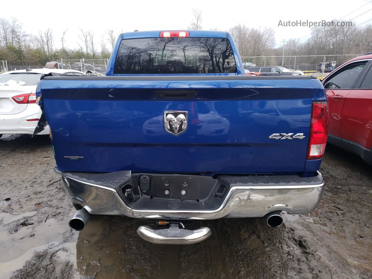 2019 Ram 1500 Classic Tradesman Синий vin: 1C6RR7FT9KS675545