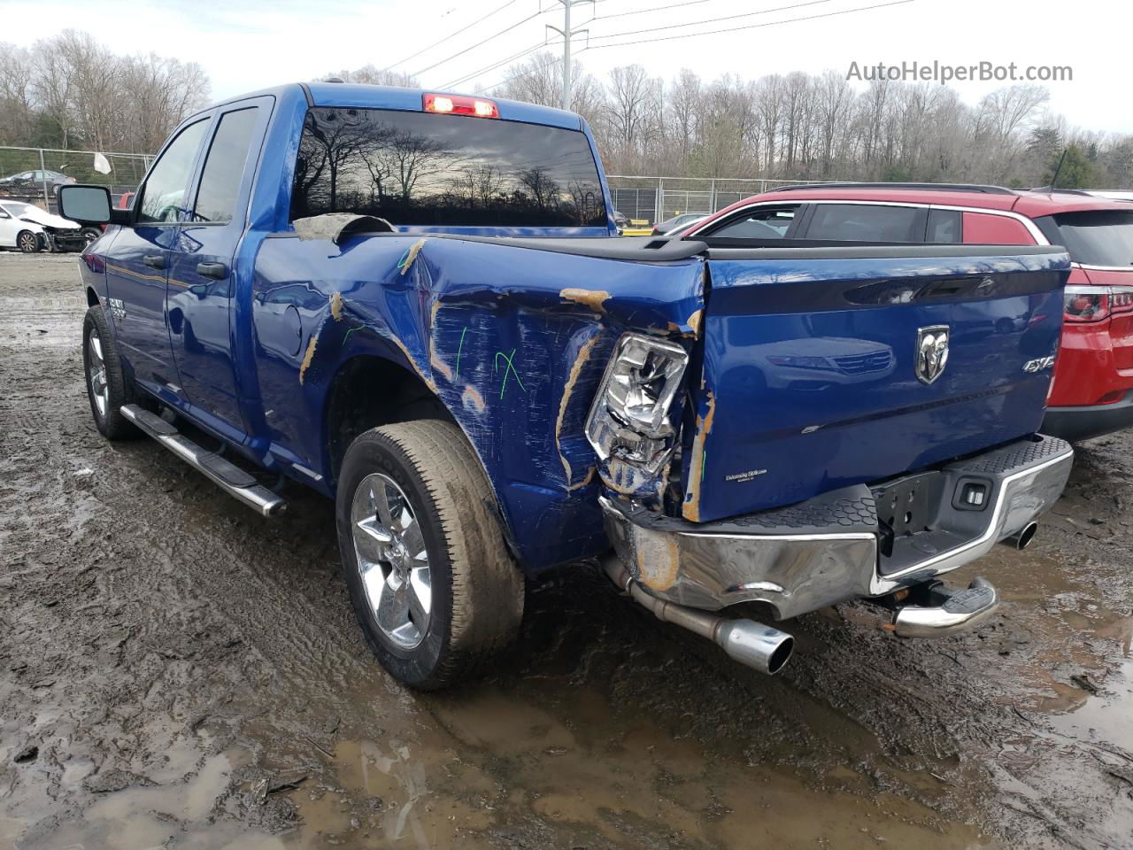 2019 Ram 1500 Classic Tradesman Синий vin: 1C6RR7FT9KS675545