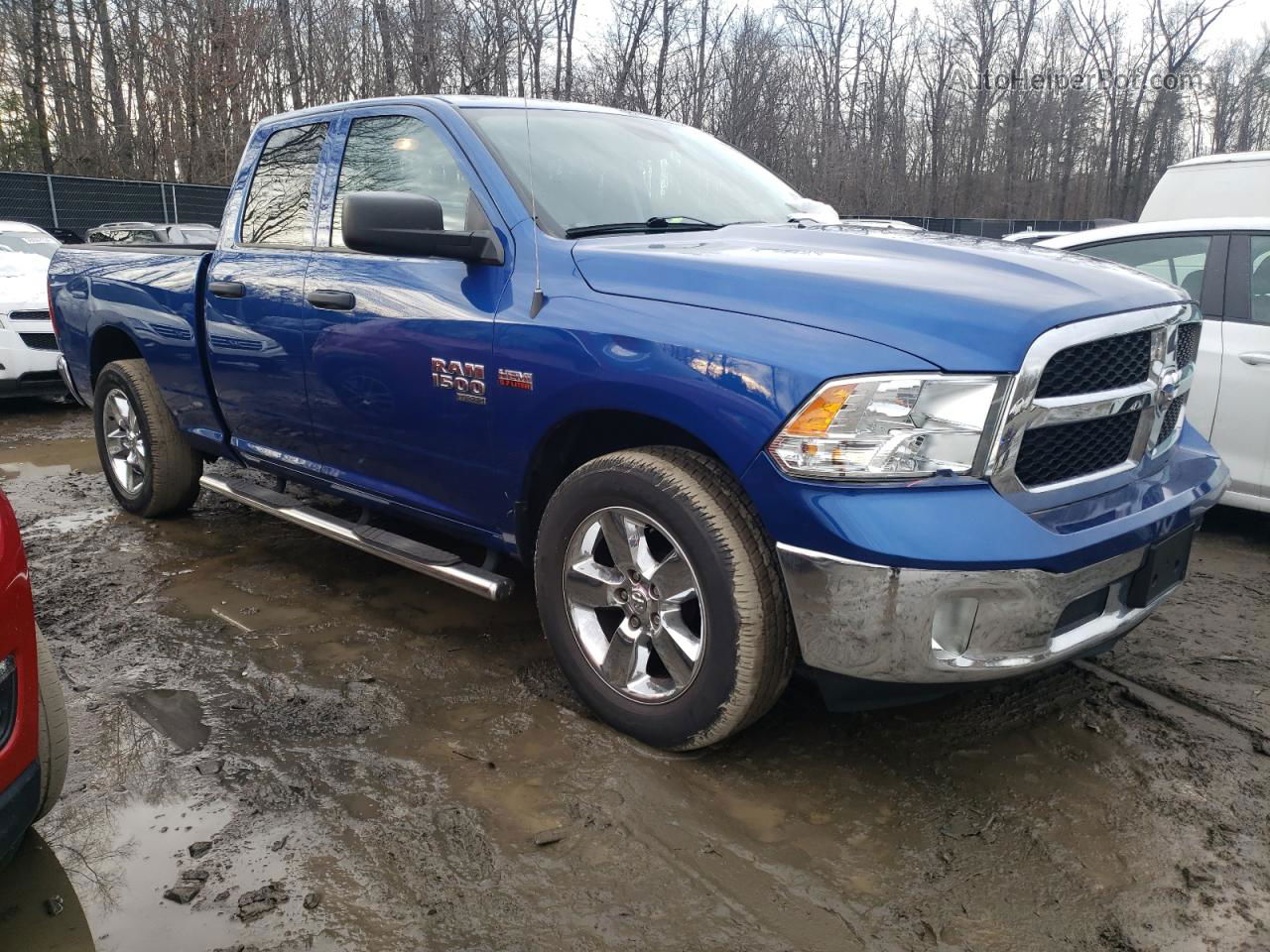 2019 Ram 1500 Classic Tradesman Синий vin: 1C6RR7FT9KS675545