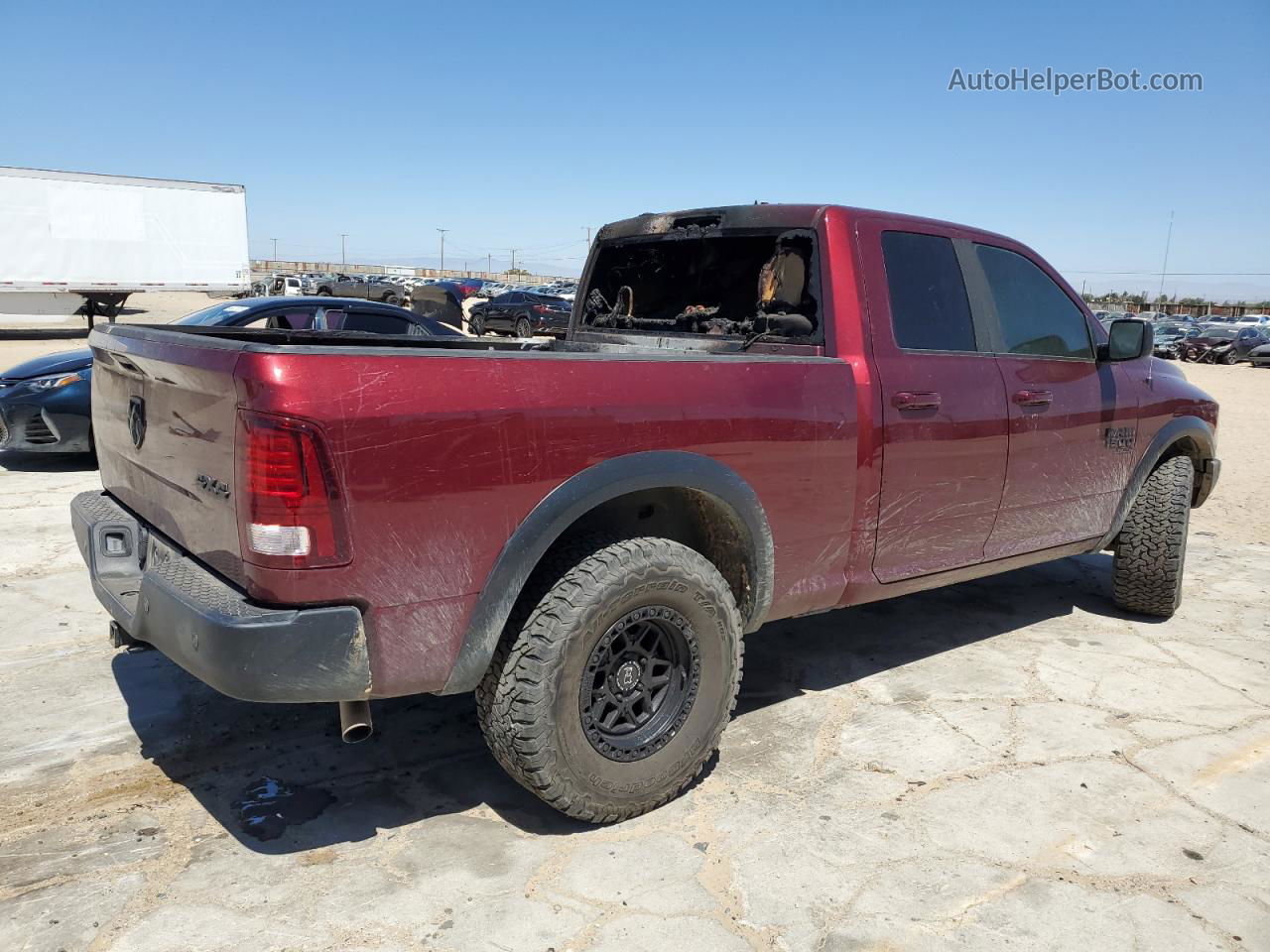 2022 Ram 1500 Classic Slt Burgundy vin: 1C6RR7GG0NS177076