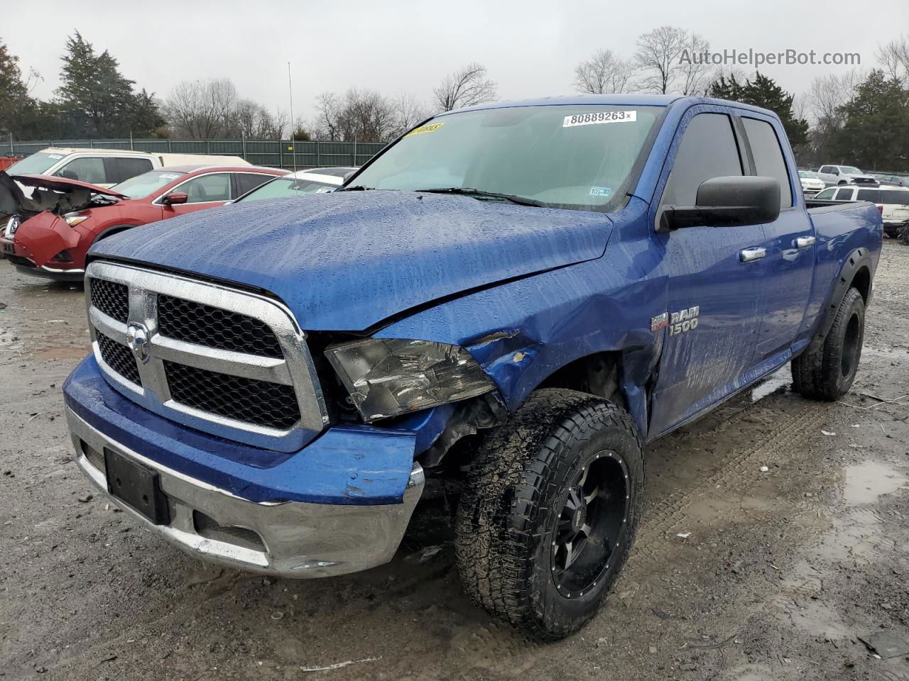 2014 Ram 1500 Slt Синий vin: 1C6RR7GT1ES236388