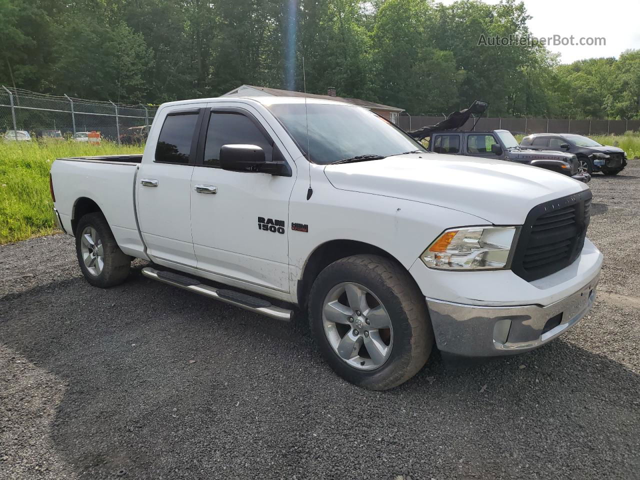 2015 Ram 1500 Slt White vin: 1C6RR7GT1FS594009