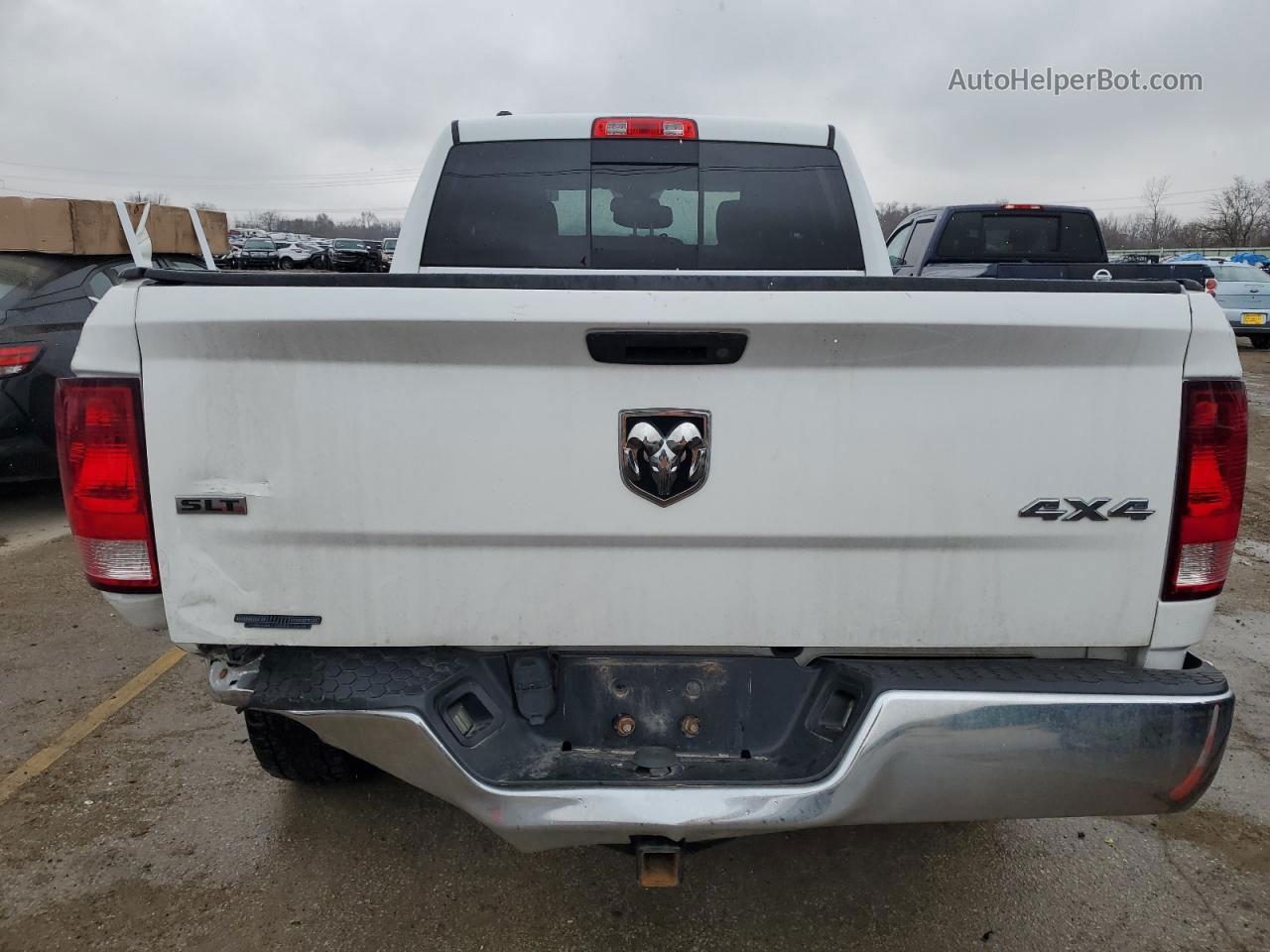 2014 Ram 1500 Slt White vin: 1C6RR7GT4ES239480