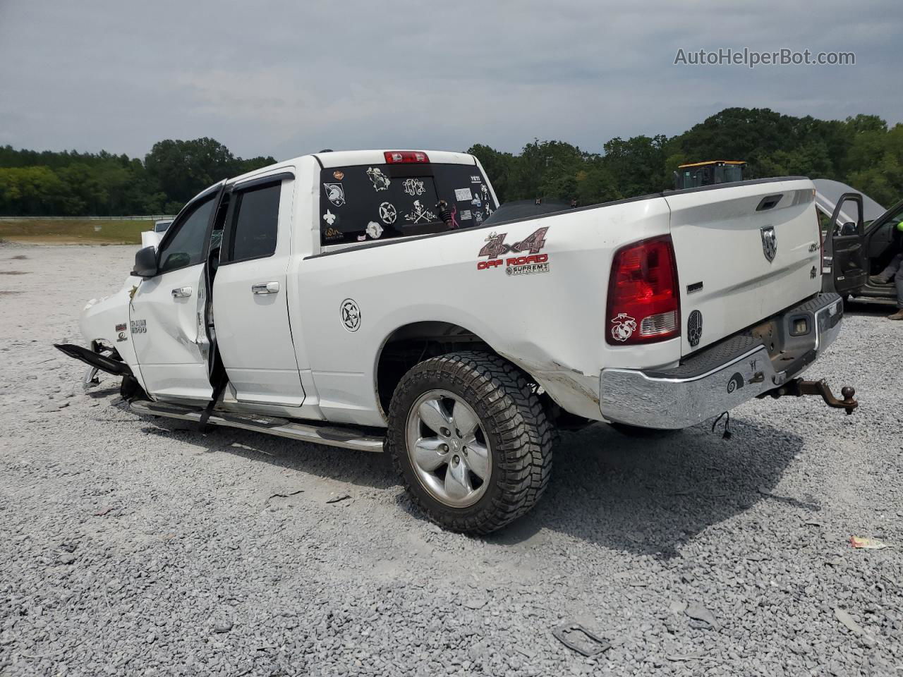 2014 Ram 1500 Slt White vin: 1C6RR7GT6ES129966