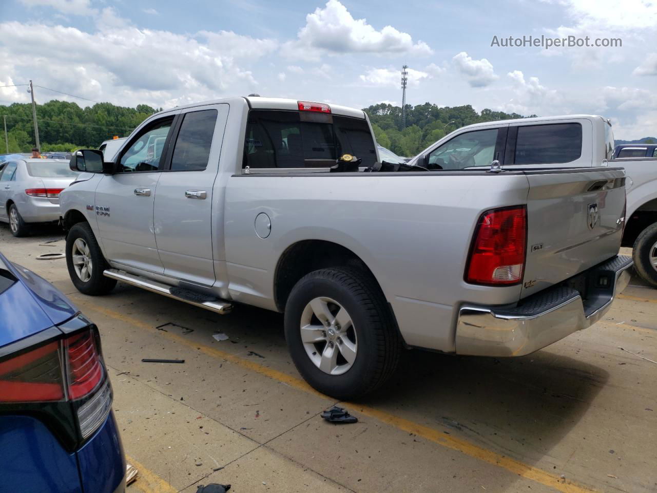 2014 Ram 1500 Slt Silver vin: 1C6RR7GT9ES133087