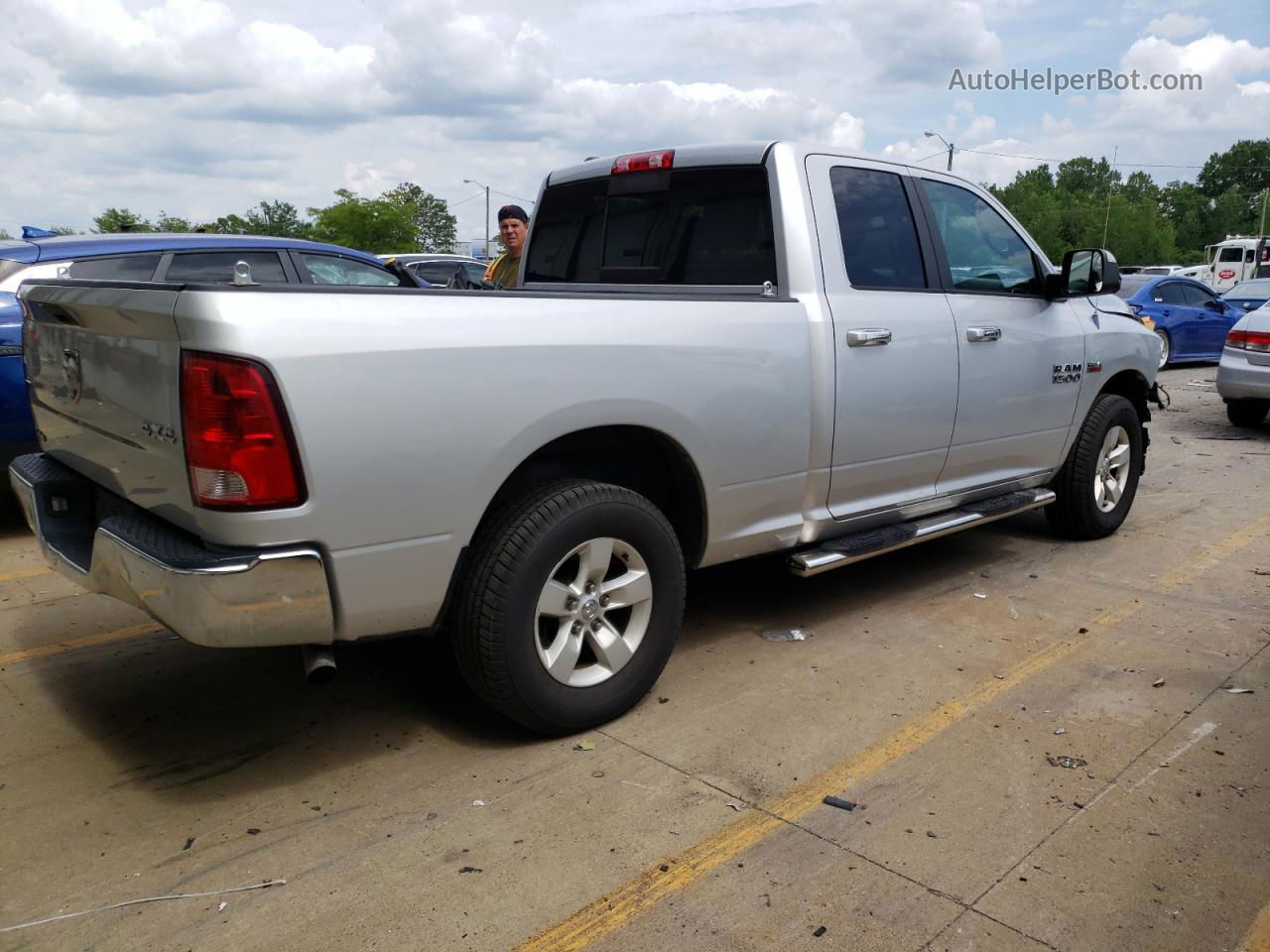 2014 Ram 1500 Slt Silver vin: 1C6RR7GT9ES133087