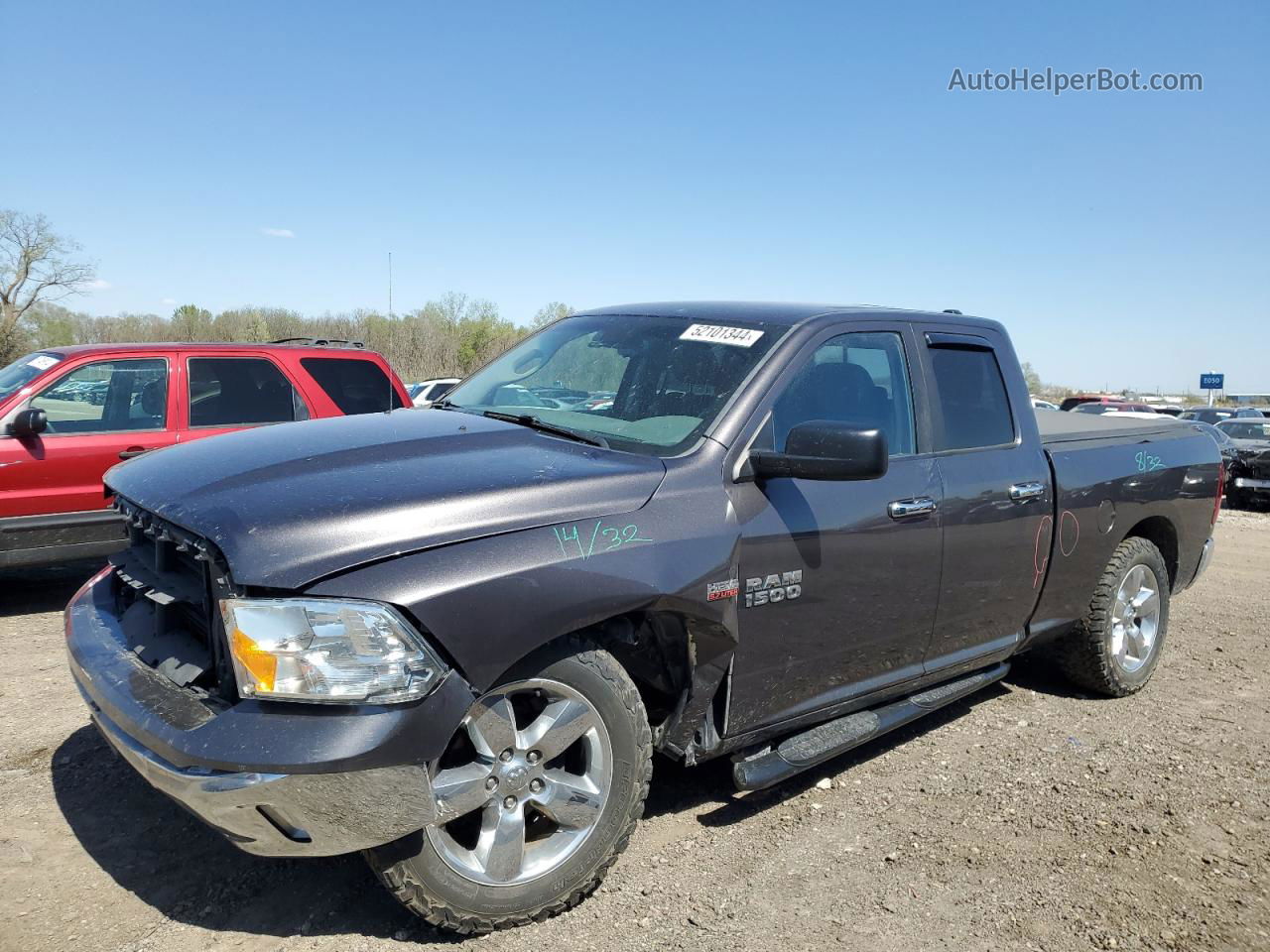 2015 Ram 1500 Slt Gray vin: 1C6RR7GT9FS531059