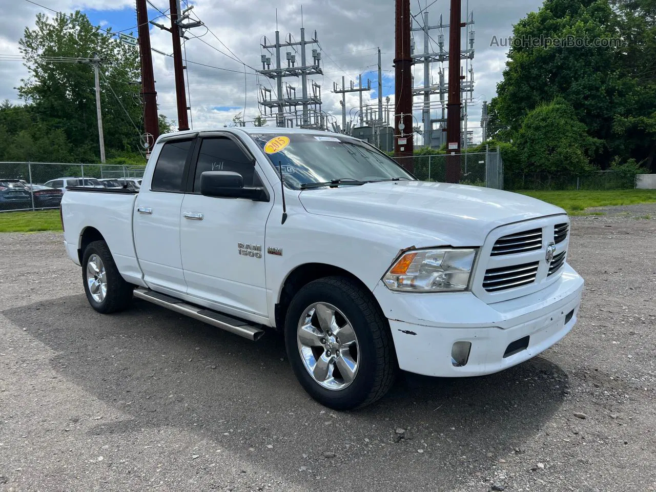 2015 Ram 1500 Slt White vin: 1C6RR7GTXFS771981