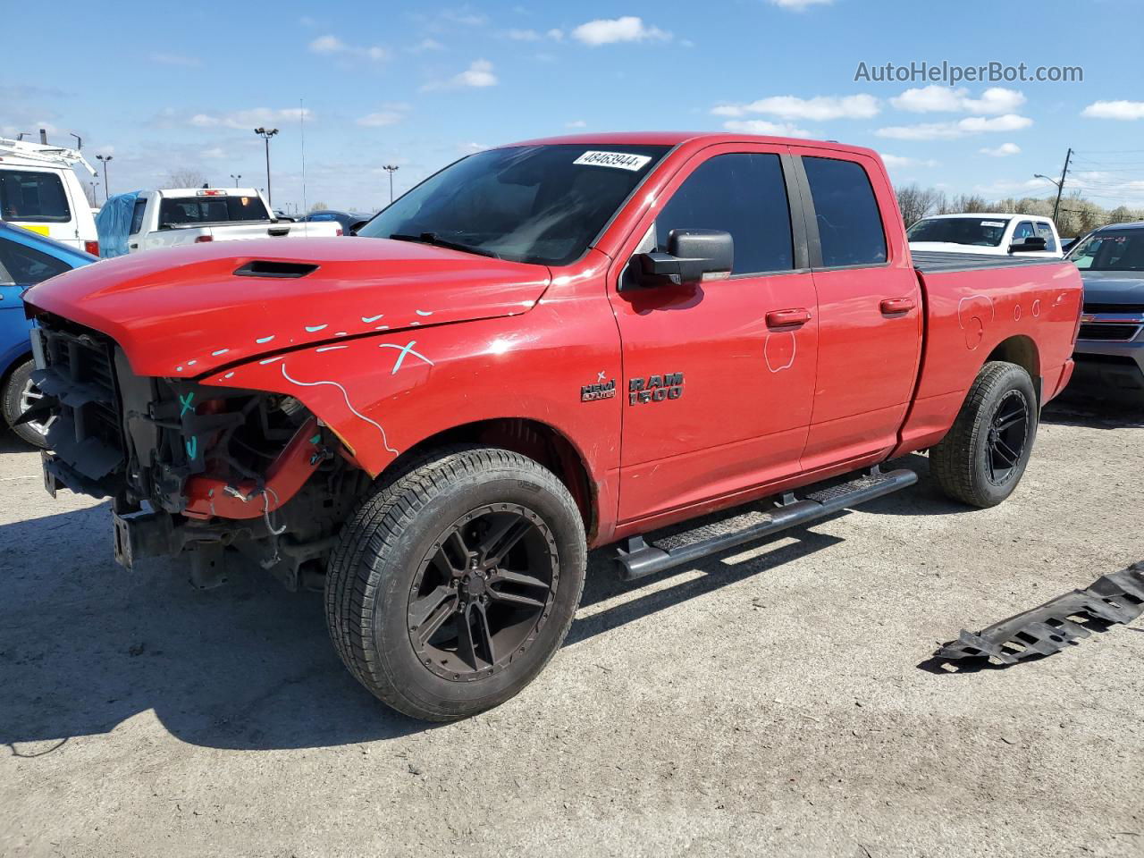 2014 Ram 1500 Sport Красный vin: 1C6RR7HT8ES143012