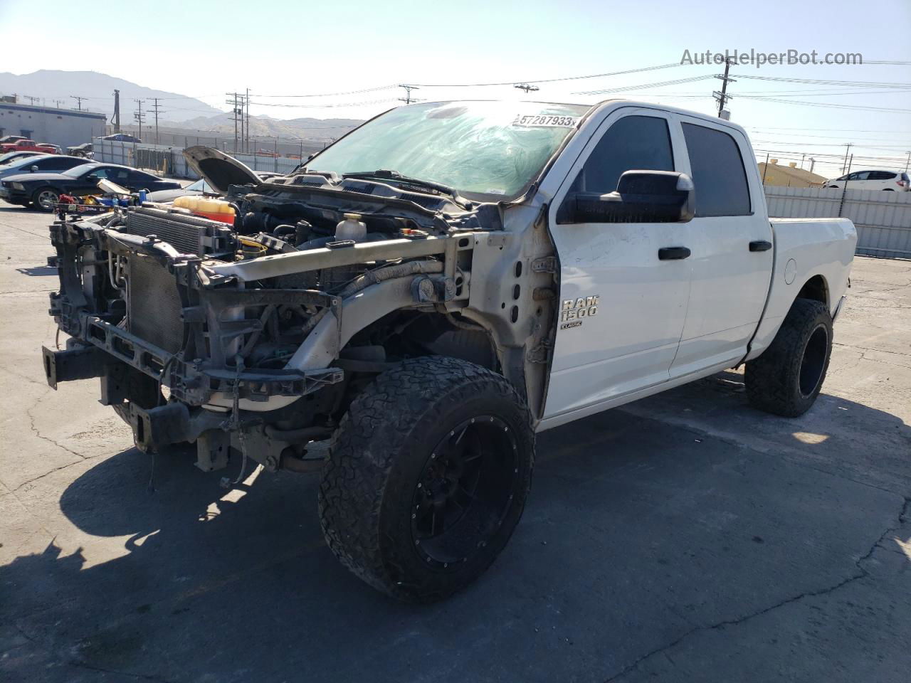 2019 Ram 1500 Classic Tradesman White vin: 1C6RR7KM5KS750319