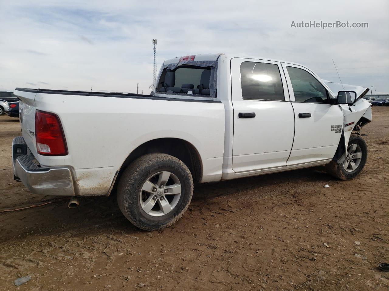 2019 Ram 1500 Classic Tradesman White vin: 1C6RR7KM7KS704037