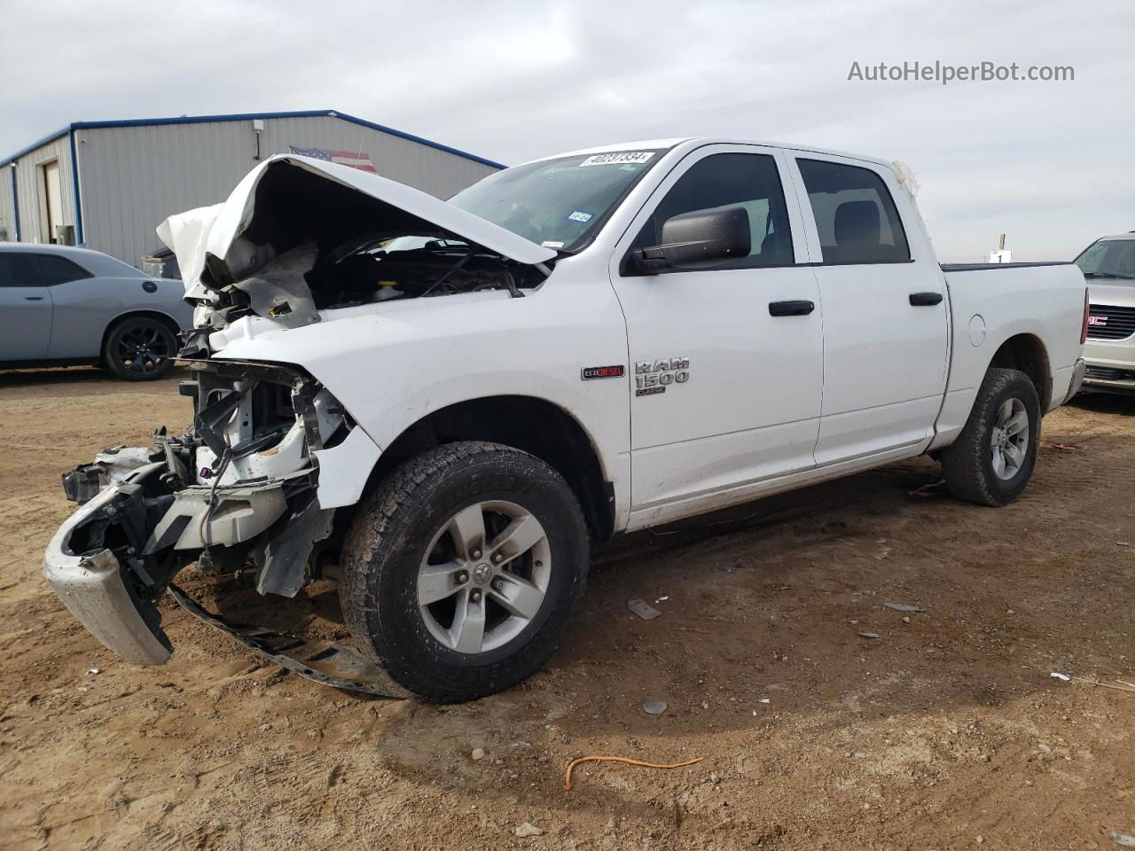 2019 Ram 1500 Classic Tradesman White vin: 1C6RR7KM7KS704037