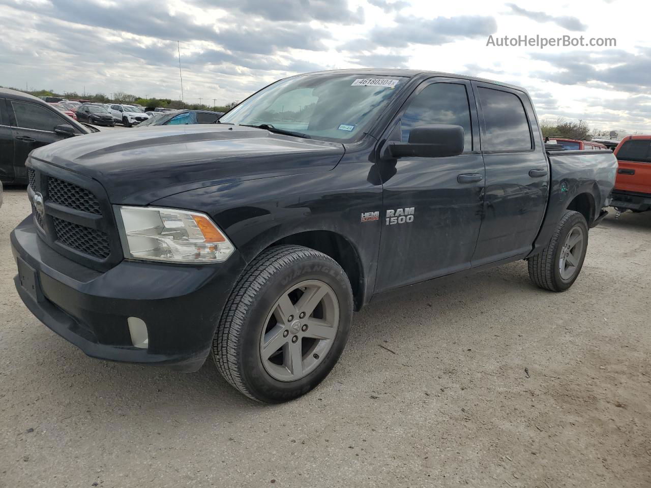 2014 Ram 1500 St Черный vin: 1C6RR7KT0ES130490