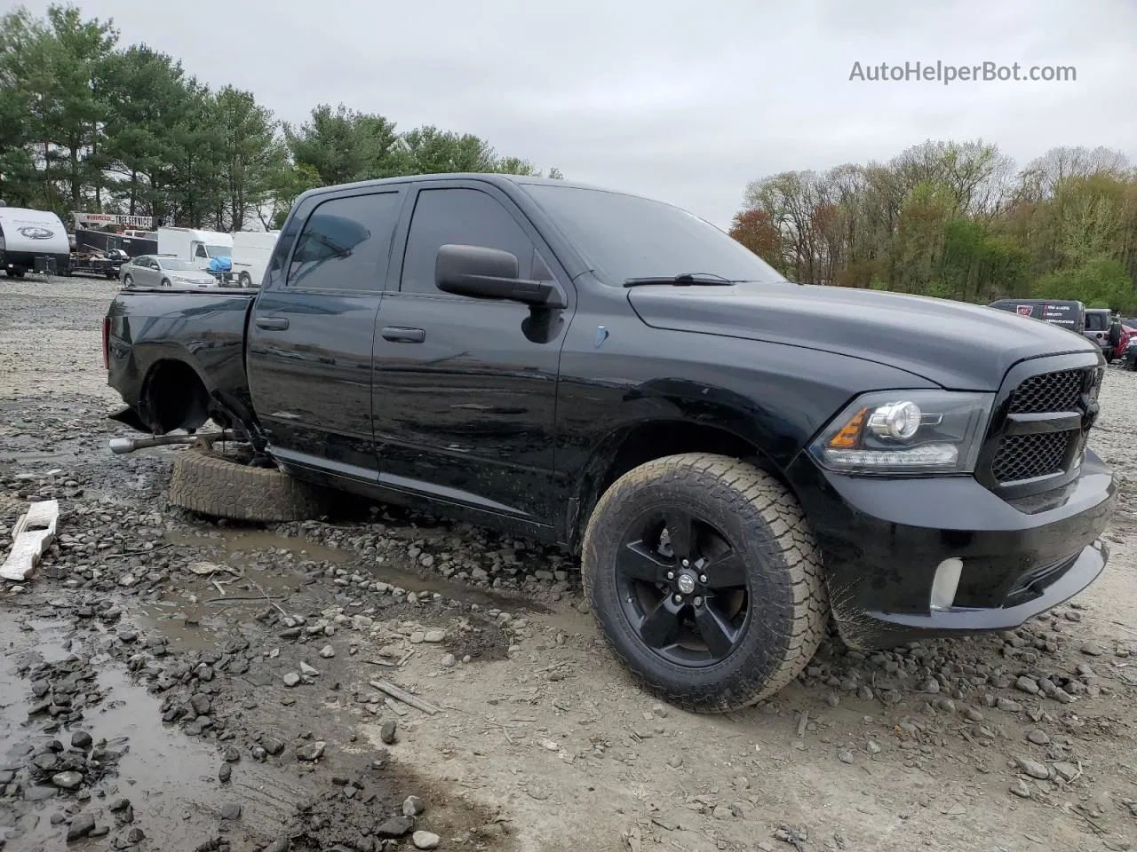 2014 Ram 1500 St Черный vin: 1C6RR7KT4ES131156