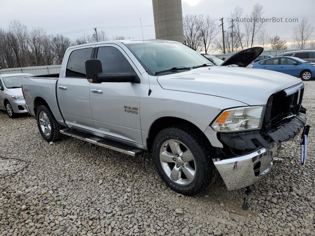 2014 Ram 1500 Slt Silver vin: 1C6RR7LG7ES262308