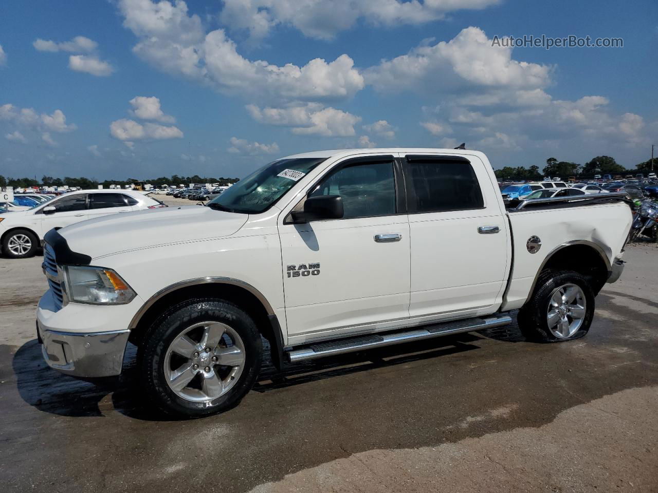 2014 Ram 1500 Slt White vin: 1C6RR7LG8ES110800