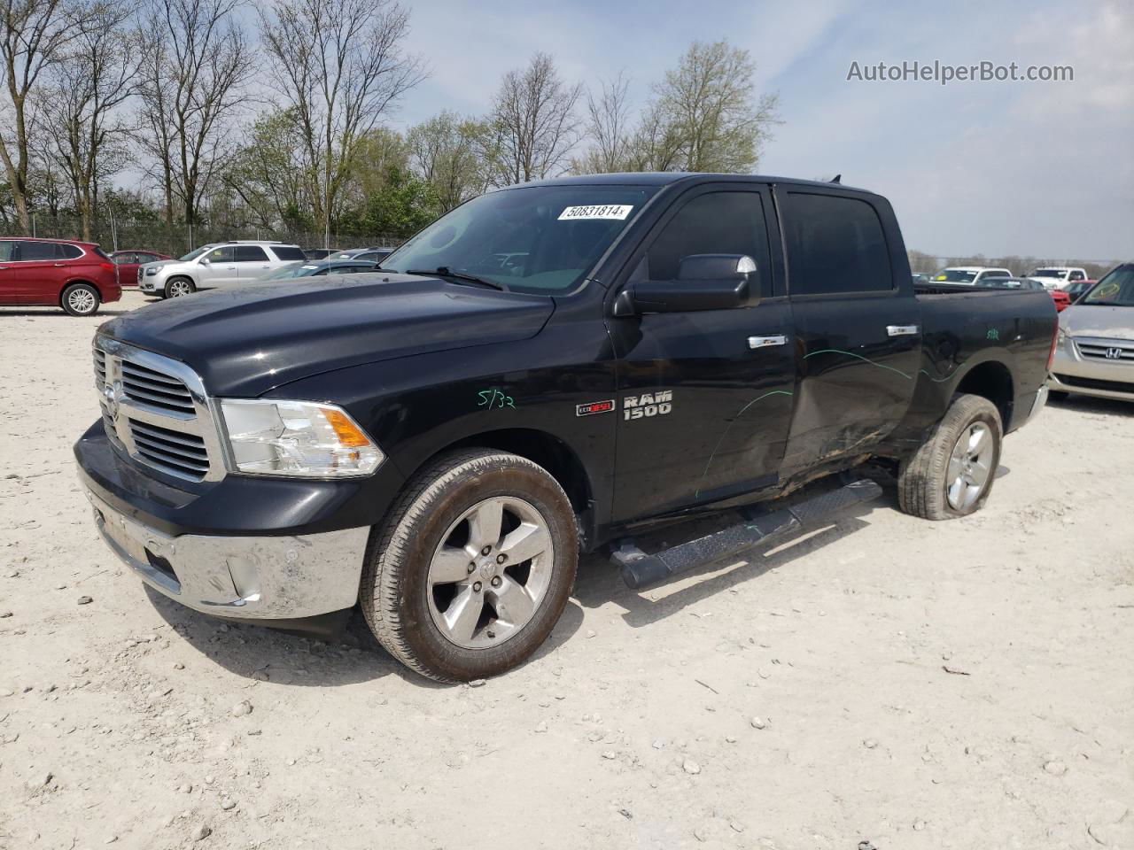 2015 Ram 1500 Slt Черный vin: 1C6RR7LM6FS642375