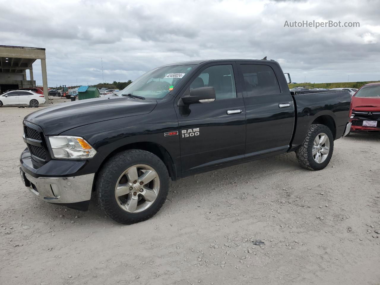 2014 Ram 1500 Slt Черный vin: 1C6RR7LMXES475422