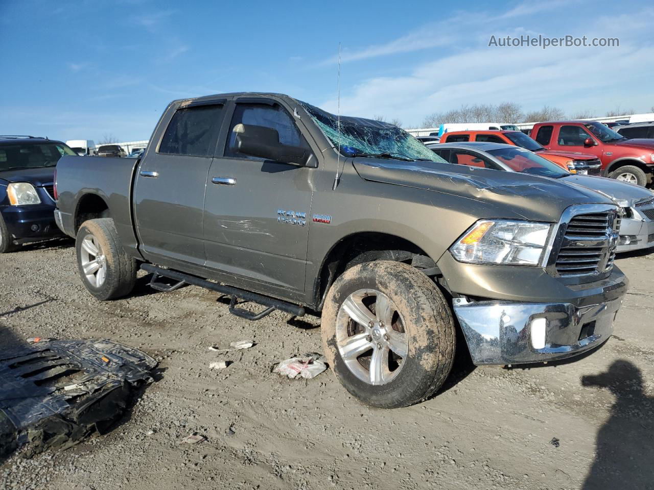 2014 Ram 1500 Slt Бежевый vin: 1C6RR7LT0ES405662