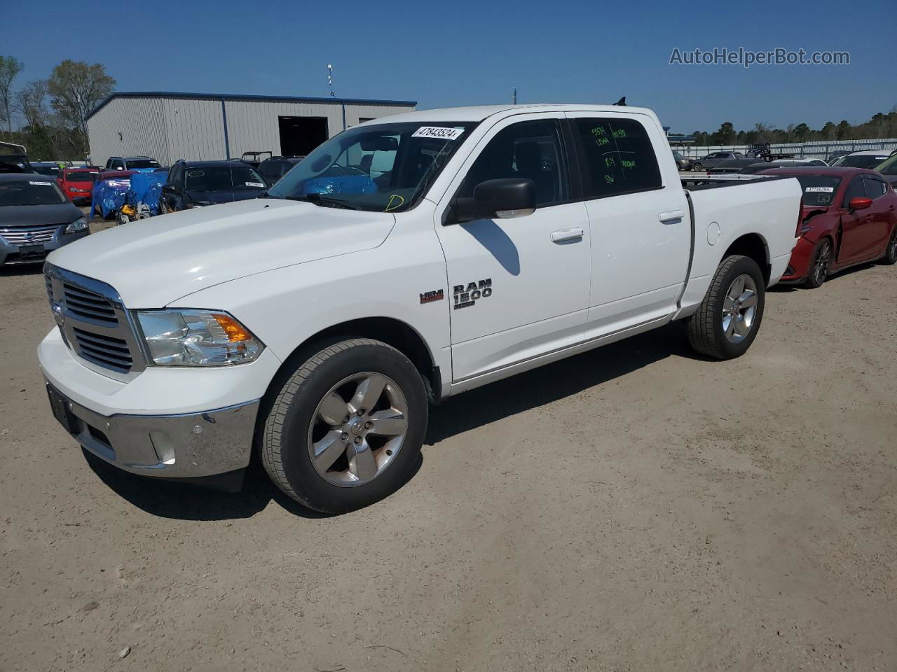 2019 Ram 1500 Classic Slt Белый vin: 1C6RR7LT0KS702801