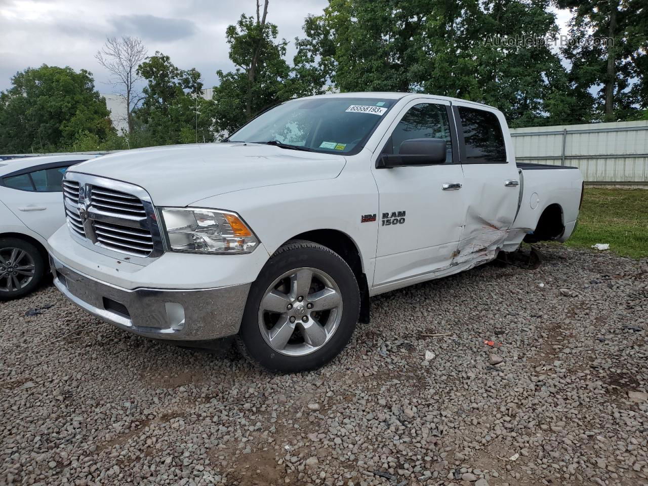 2014 Ram 1500 Slt White vin: 1C6RR7LT1ES379492