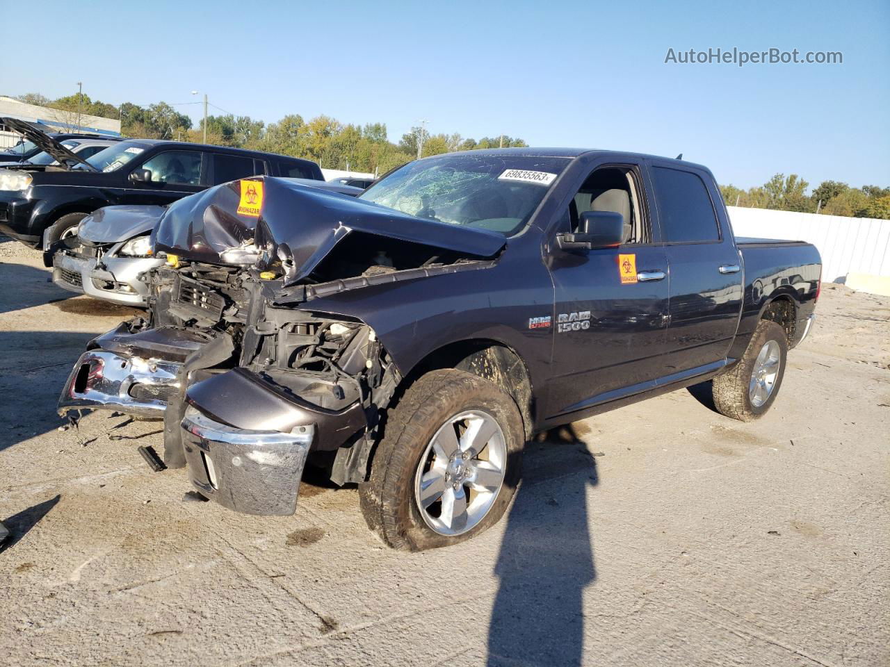 2014 Ram 1500 Slt Gray vin: 1C6RR7LT1ES438007