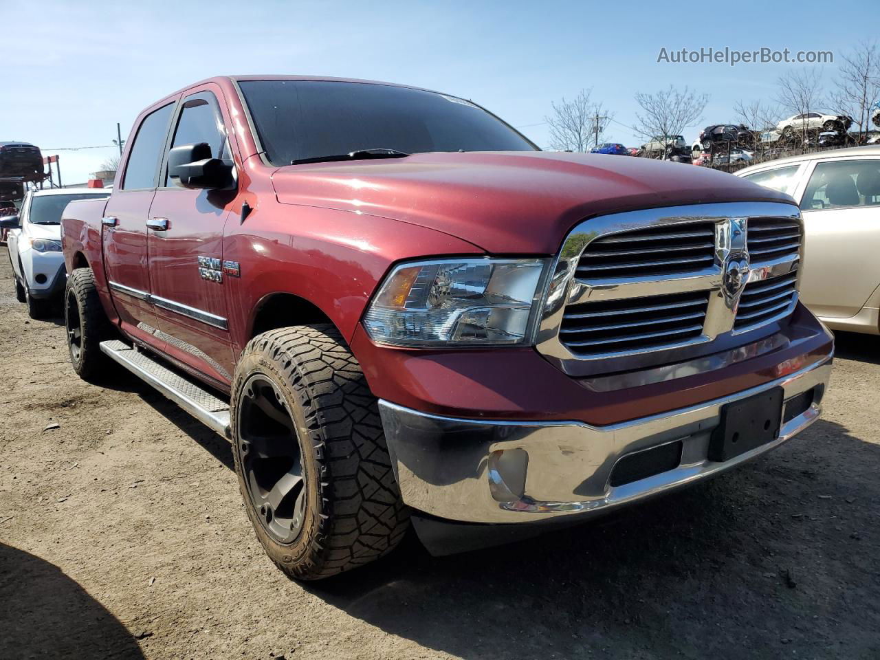 2014 Ram 1500 Slt Красный vin: 1C6RR7LT3ES284240