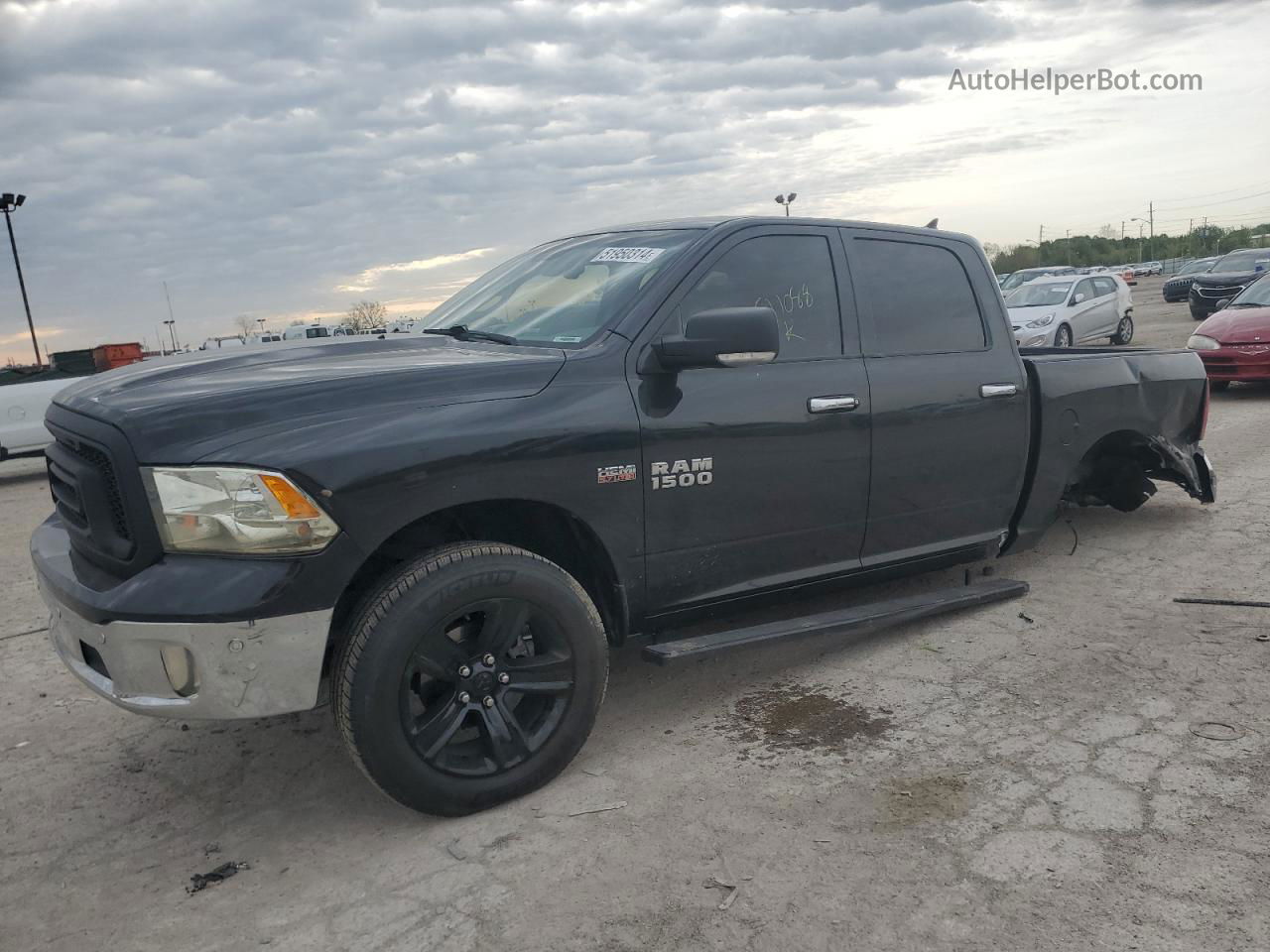 2017 Ram 1500 Slt Черный vin: 1C6RR7LT3HS511088